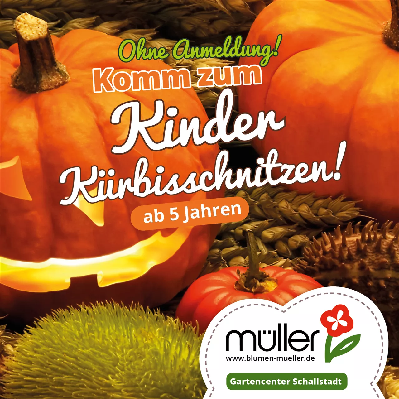 Kürbis-Schnitzen für Kinder