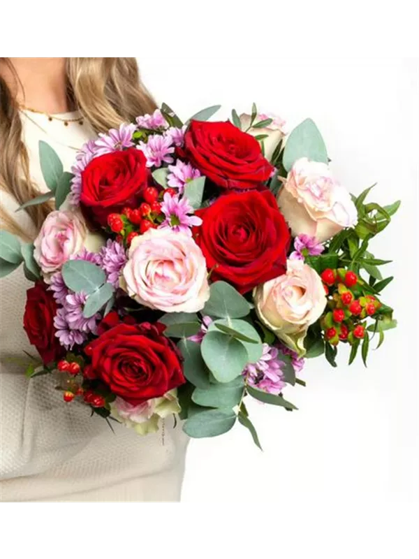 Blumenstrauß "Rosige Umarmung"