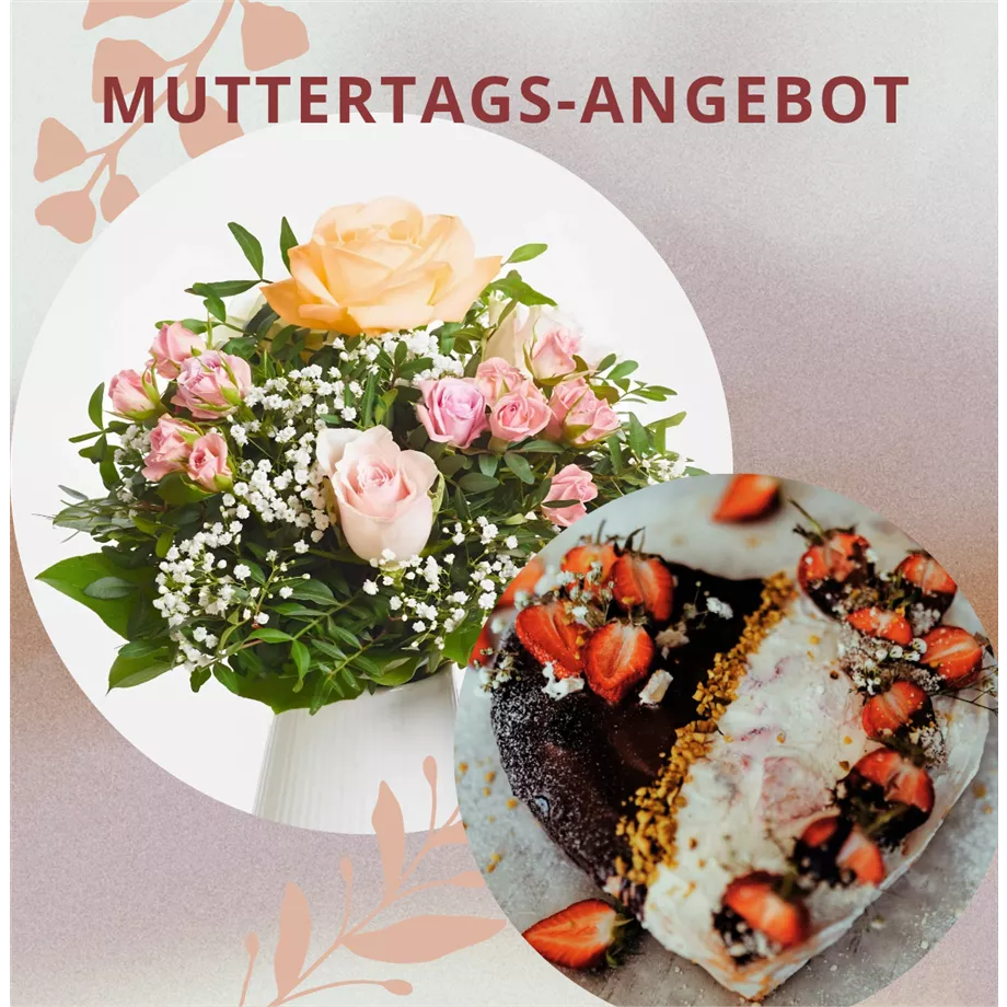 Blumenstrauß & Kuchen